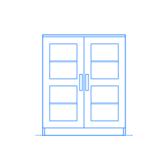 Furniture Display Cabinet Ikea Brimnes Glass Door Cabinet Line Art Illustration Svg, Free Vectors File